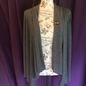 One button grey cardigan